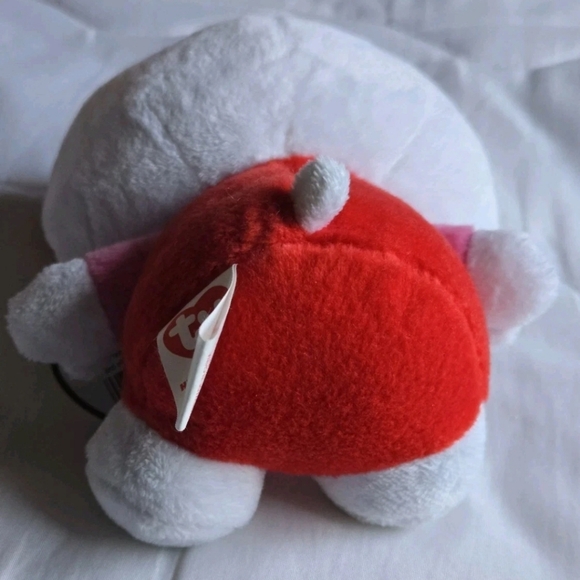 TY Hello Kitty 6" Beanie Babies Plush Red Jumper Pink Shirt Hearts 2009 - Picture 10 of 10